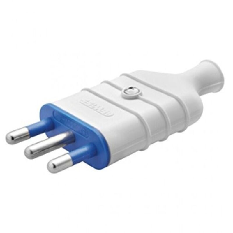 foto del prodotto spina diritta 2p t 16a 250v bianco gewiss cod. gw28005 