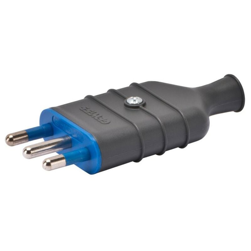 foto del prodotto spina diritta 2p t 16a 250v grigio play gewiss cod. gw28006 