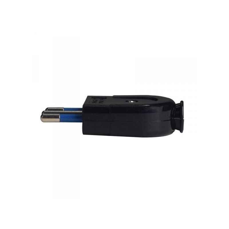 foto del prodotto spina elettrica piatta salva spazio 2p t 10a 250v max 1500w nero