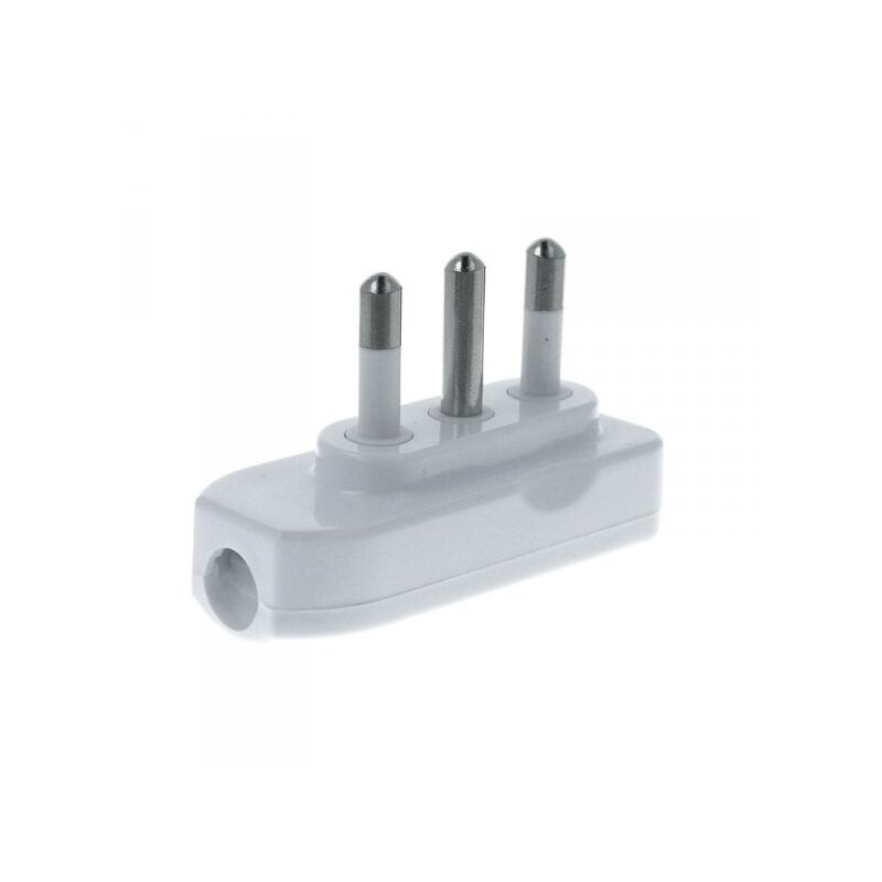 foto del prodotto spina elettrica piatta salvaspazio laterale 2p t 16a 250v bianco xsl1027a