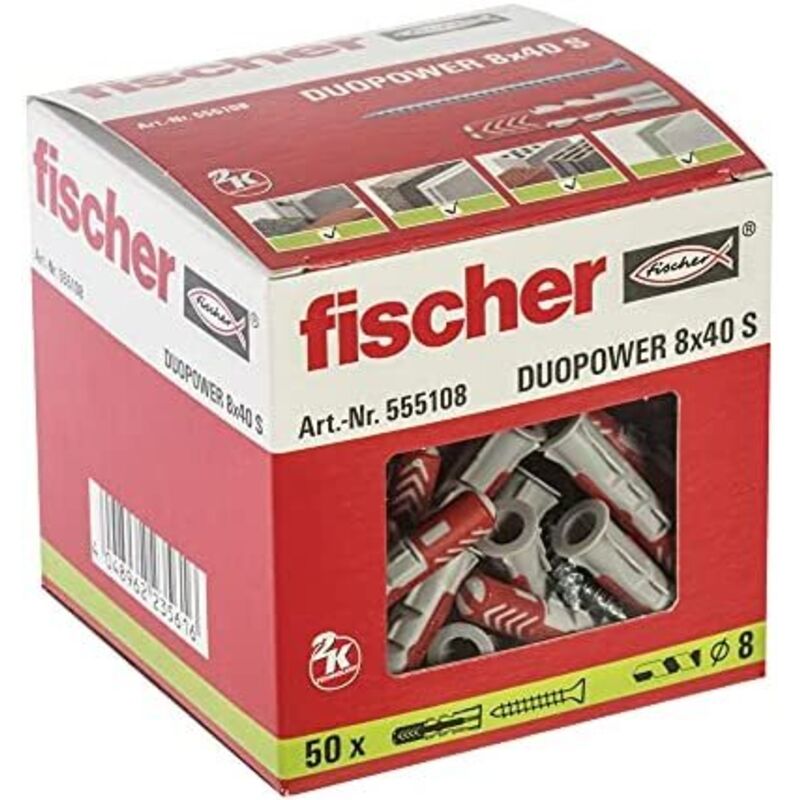 foto del prodotto spina fischer duopower 8x40s vite 5,5x50mm scatola 50un 555108
