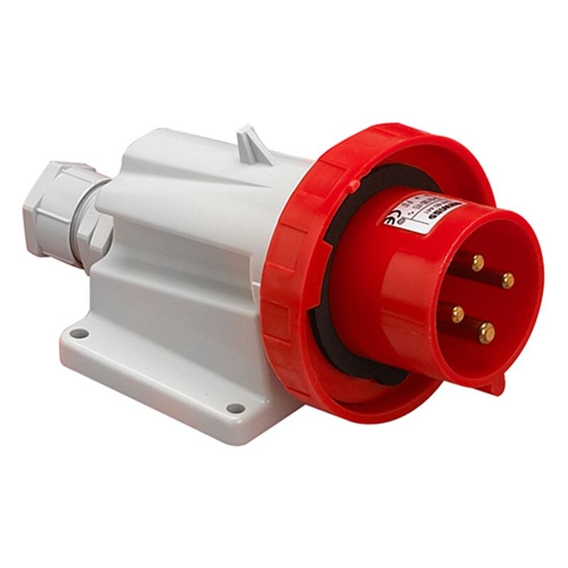 foto del prodotto spina fissa cee gewiss da parete 90 gradi 3x32a t 400v gw60441