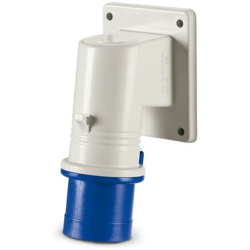 foto del prodotto spina inclinata cee da parete 90 2p t 16a ip44 6h uso industriale 242.1693 scame