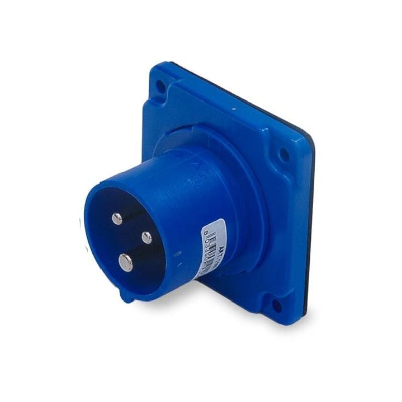 foto del prodotto spina industriale da incasso, 230v, 2p t, 16a, ip54, 75x75mm rosi 1001107