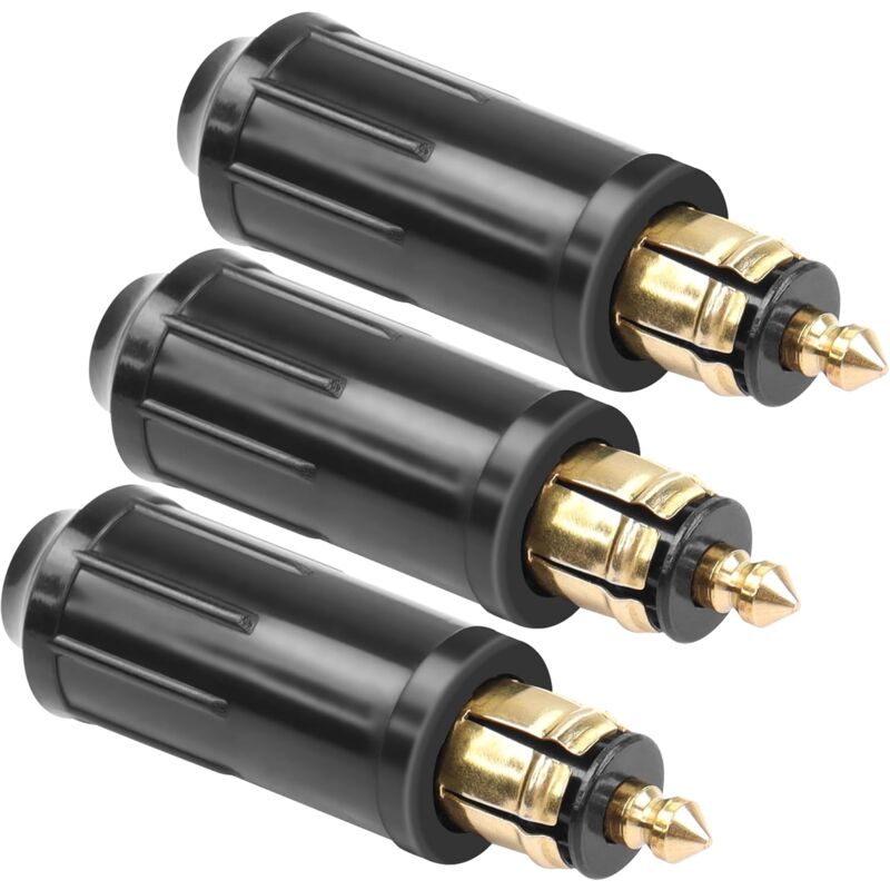 foto del prodotto spina maschio europea 3psc 12 24 v, adattatore di ricambio per accendisigari compatibile, presa di riparazione per motociclette sollbry