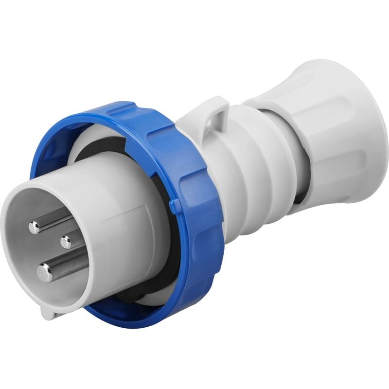 foto del prodotto spina mobile dritta ip69 2p t 32a 200 250v 50 60hz blu cablaggio a vite