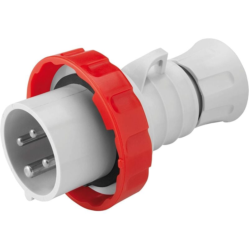 foto del prodotto spina mobile dritta ip69 3p t 32a 380 415v 50 60hz rosso cablaggio a vite