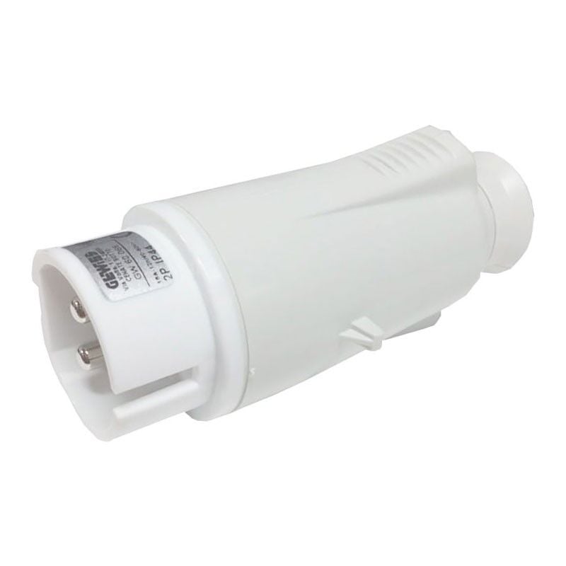 foto del prodotto spina mobile gewiss 2p 16a ip44 bianca 40 50v gw60066