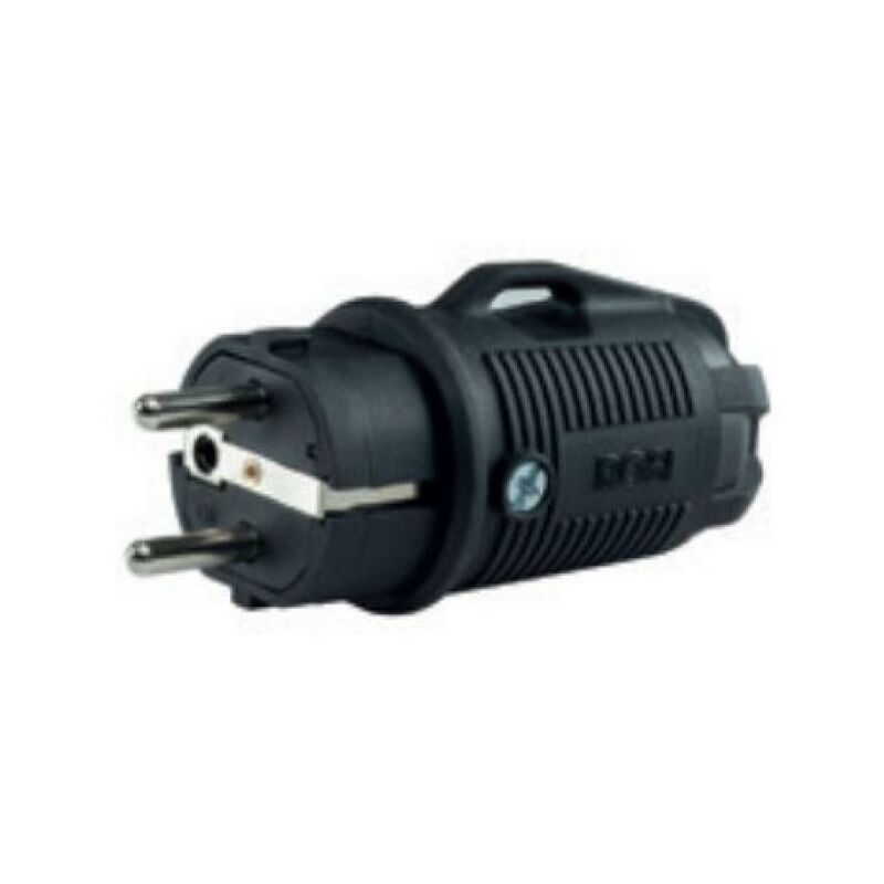 foto del prodotto spina mobile rosi in gomma 2p t 16a ip54 nero 80410