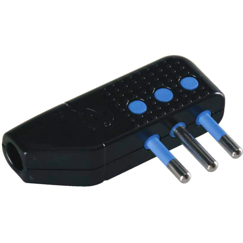 foto del prodotto spina nera salvaspazio orientabile 10a elettrocanali cod. eck33316