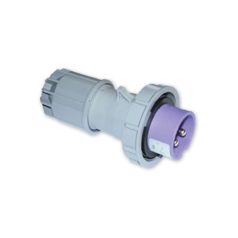 foto del prodotto spina per bassissima tensione, 24v, 2p, 16a, ip67, viola rosi 9171