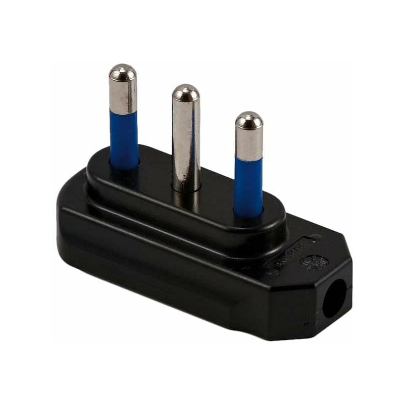 foto del prodotto spina piatta 16a t, colore nero