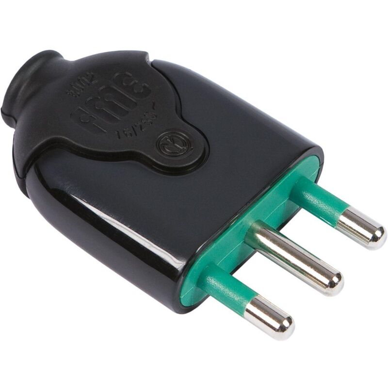 foto del prodotto spina s17 2p t 16a smontabile bico colore nero fanton 80021