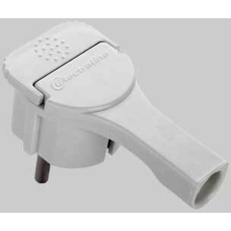 foto del prodotto spina schuko electraline extrapiatta 90 bianco