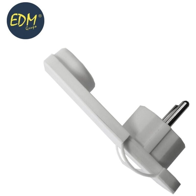 foto del prodotto spina schuko extra piatta 10 16a t tl 4,8mm retrattile bianca