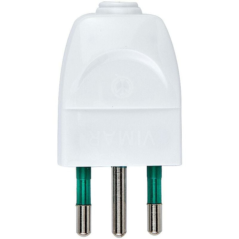 foto del prodotto spina vimar 2p+t 10a bianco - 00230.b