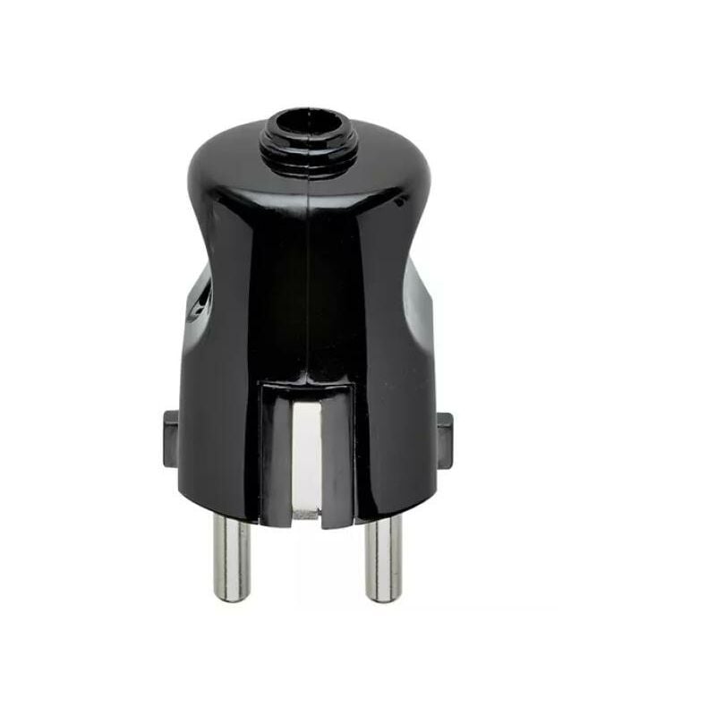 foto del prodotto spina vimar 2p t 16a tedesco assiale nero 00230