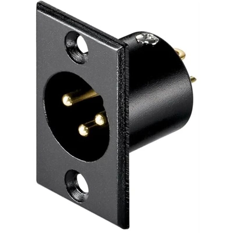 foto del prodotto spina xlr canon microfono da pannello 3 poli contatti placcati oro maschio