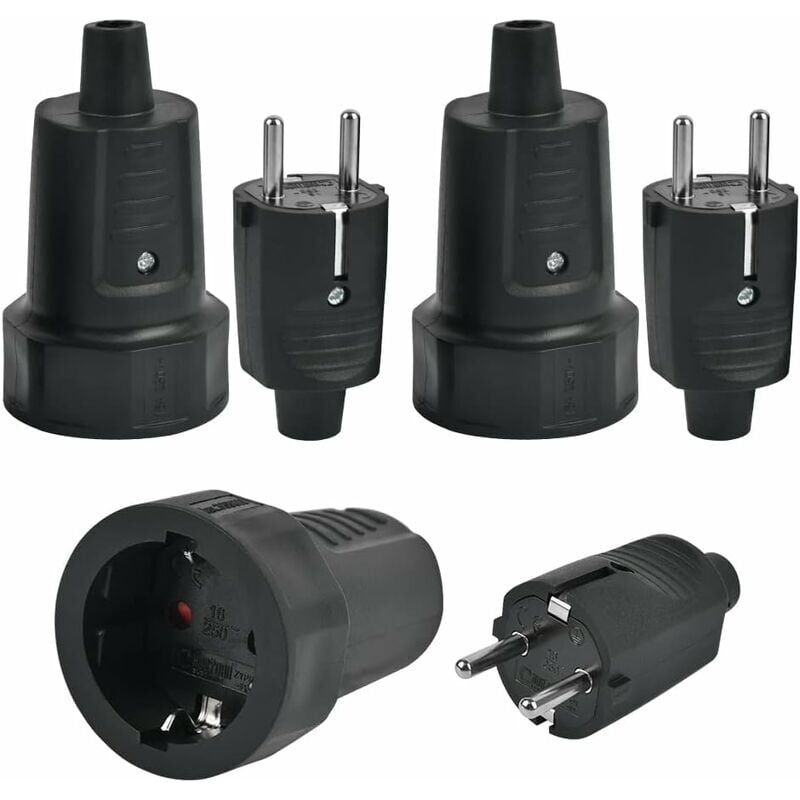 foto del prodotto spine maschio e 3 prese femmina, spina elettrica 2 pin 250v 16a spina per cavo 6 10 mm