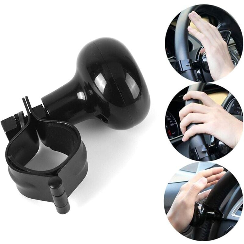foto del prodotto spinner de volant de voiture, universel bouton rotation du volant de poign e lectrique noir pour voiture, camion, suv, tracteurs, bateaux, tondeuses