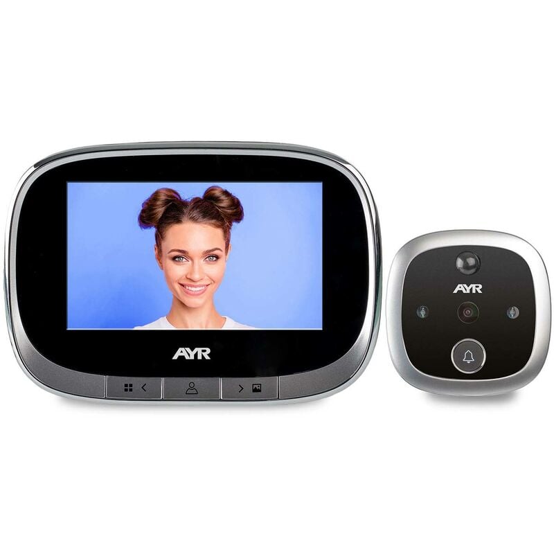foto del prodotto spioncino digitale wifi ayr 763. proteggi la tua porta. ampio schermo da 4,3 , sensore di movimento, infrarossi e visione notturna.