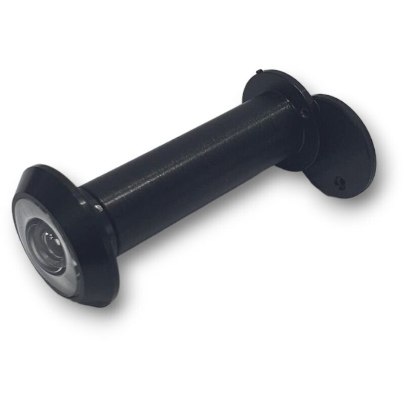 foto del prodotto spioncino per porta blindata legno ingresso nero in alluminio mm 50 80 foro 14