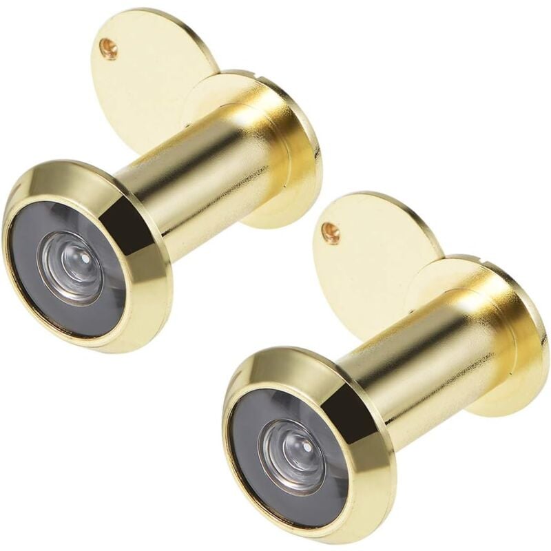 foto del prodotto spioncino per porta in ottone 200 , 46 76 mm, oro lucido, 2 pezzi sollbry