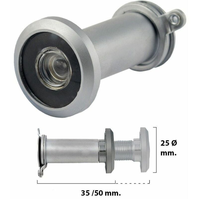 foto del prodotto spioncino porta 35 50 mm. argento opaco blister 1 pezzo 