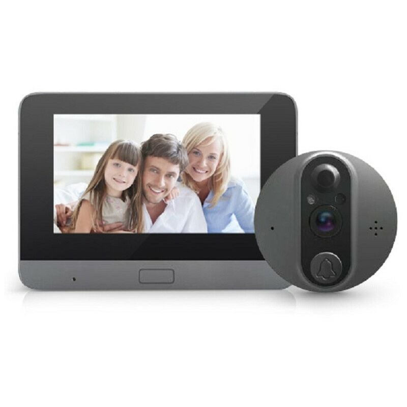 foto del prodotto spioncino smart wifi con monitor lcd tuya