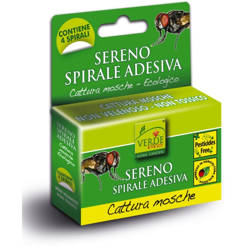 foto del prodotto spirali adesive cattura mosche. 4 pezzi