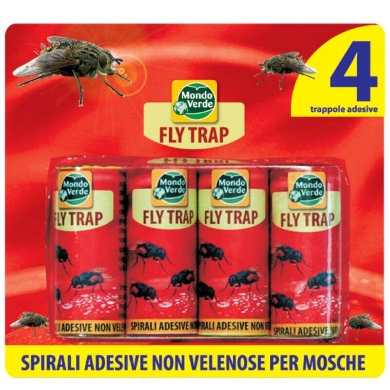 foto del prodotto spirali adesive per mosche fly trap kos 16 mondo verde