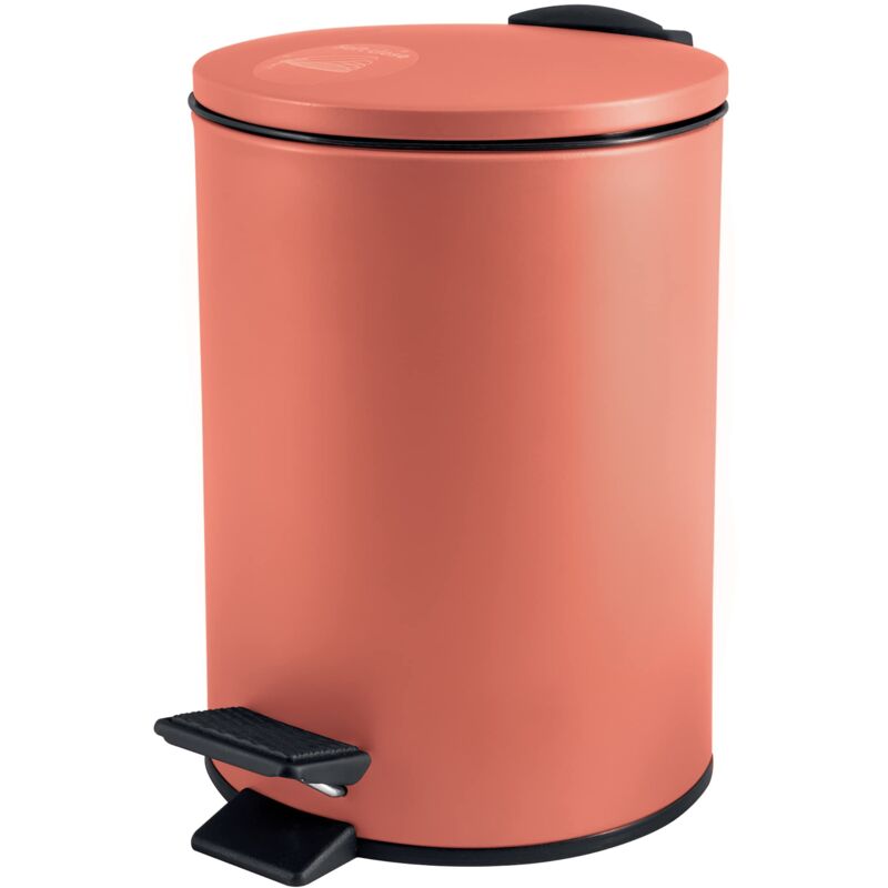 foto del prodotto spirella pattumiera a pedale in acciaio adelar 3l terracotta opaco