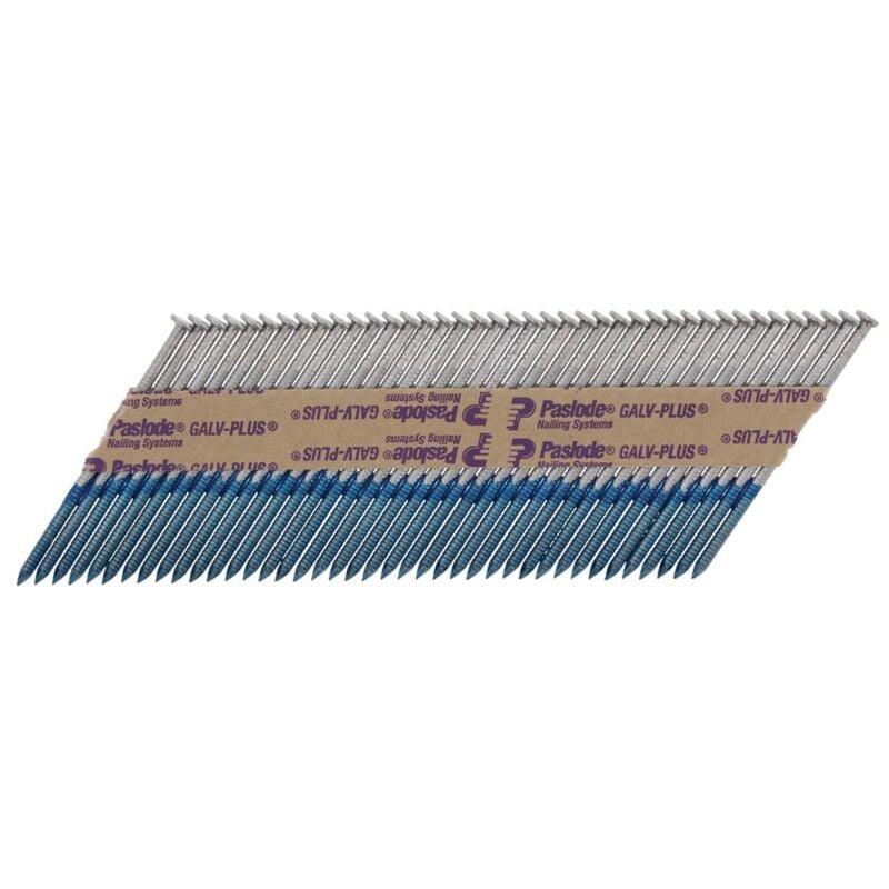 foto del prodotto spit itw chiodi paslode 34 fascicolati, 2,8 x 63 mm, 3750 pezzi, rilegati in carta, galv plus 142013 