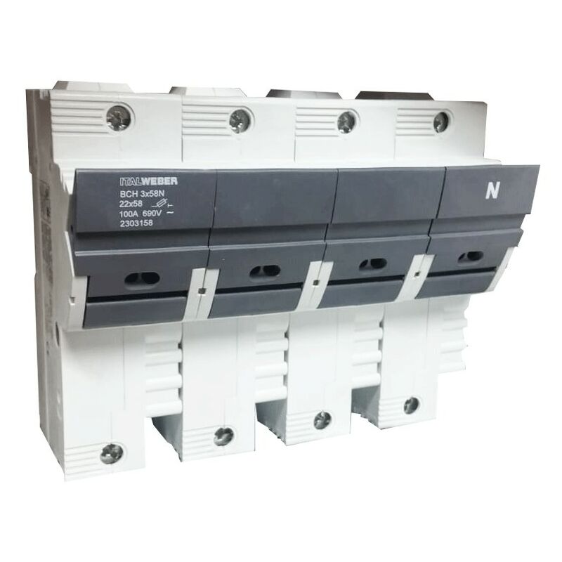 foto del prodotto spit portafusibile italweber sezionabile bch 22 x 58 mm 3 poli n 100a 690v 2303059