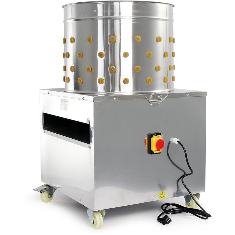 foto del prodotto spiumatrice elettrica 1500 w, spennapolli con tamburo in acciaio inox 50cm 130 dita fudajo