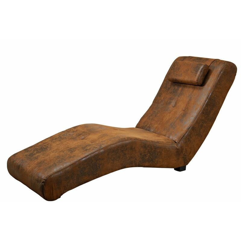 foto del prodotto spleen poltrona stoffa marrone stile vintage 180x62x87