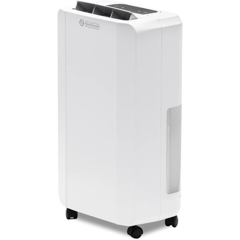 foto del prodotto splendid olimpia 01939 aquaria slim 10 p deumidificatore 10 litri al giorno con tanica estraibile, timer 24 ore integrato e pure system, gas