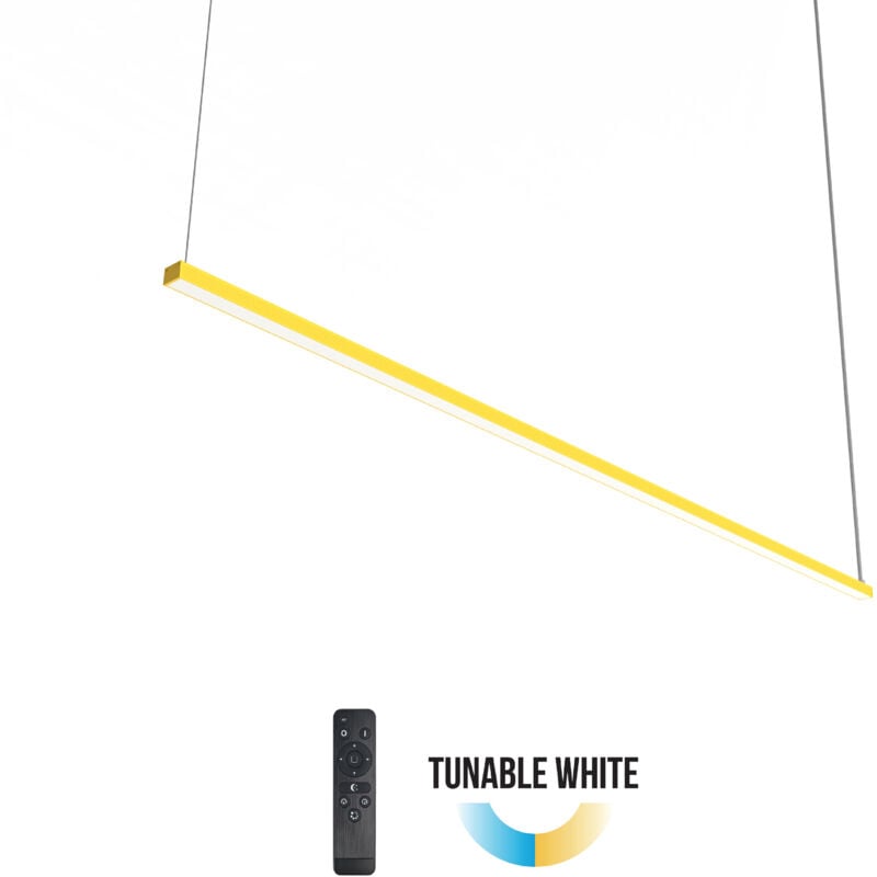 foto del prodotto splint 1x sospensione, strip led, 17w m, 2700k 6000k, metallo, verde iceberg, l100cm lumicom