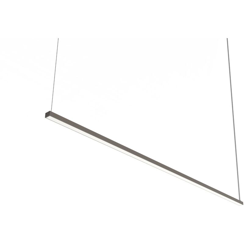 foto del prodotto splint 1x sospensione, strip led, 17w m, 4000k, metallo, grigio tortora, l100cm lumicom