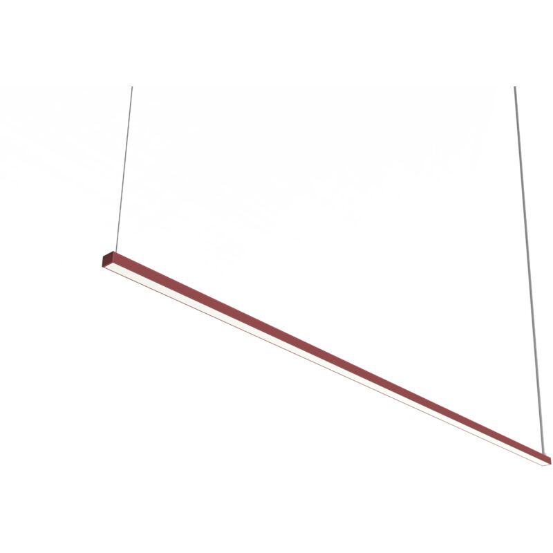 foto del prodotto splint 1x sospensione, strip led, 17w m, 4000k, metallo, rosso cowhide, l100cm lumicom
