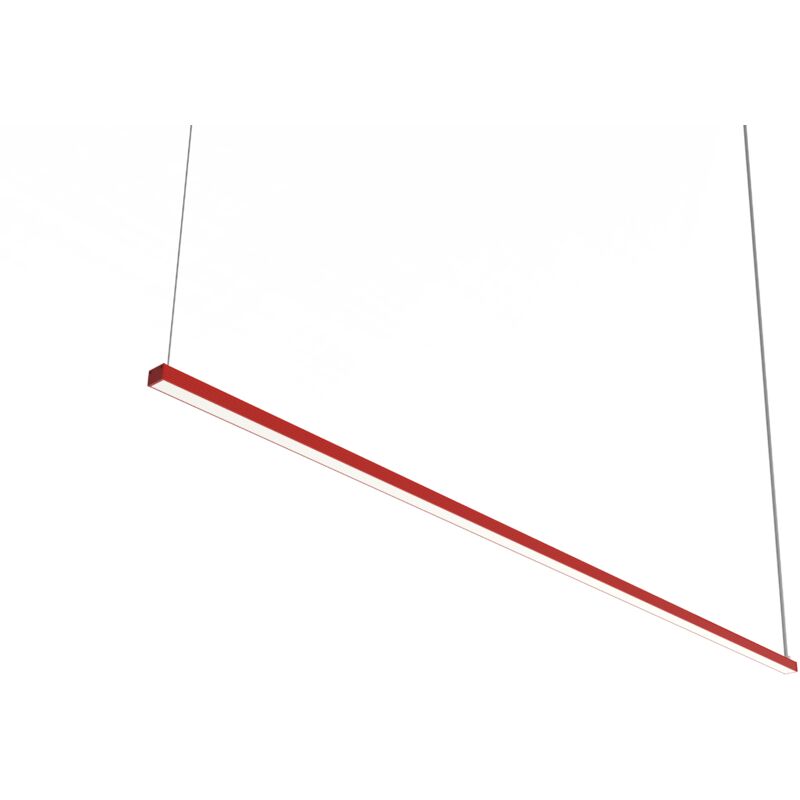 foto del prodotto splint 1x sospensione, strip led, 17w m, 4000k, metallo, rosso lucido, l100cm lumicom