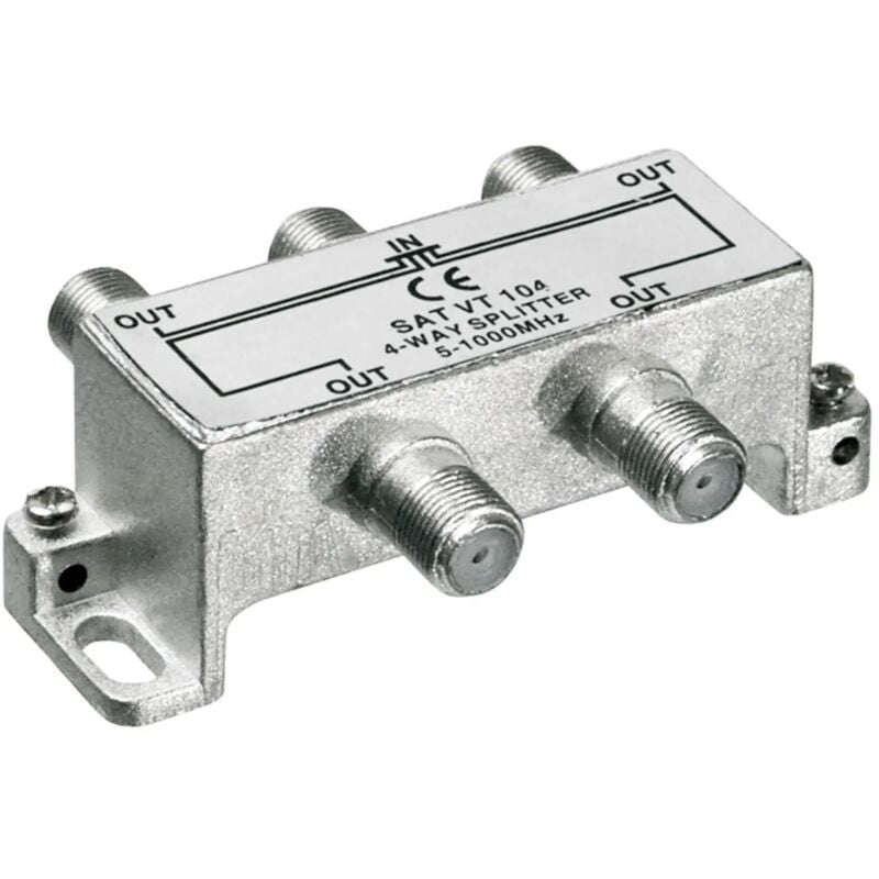 foto del prodotto splitter derivatore sdoppiatore antenna tv 5 1000 mhz 1 ingresso 4 uscite