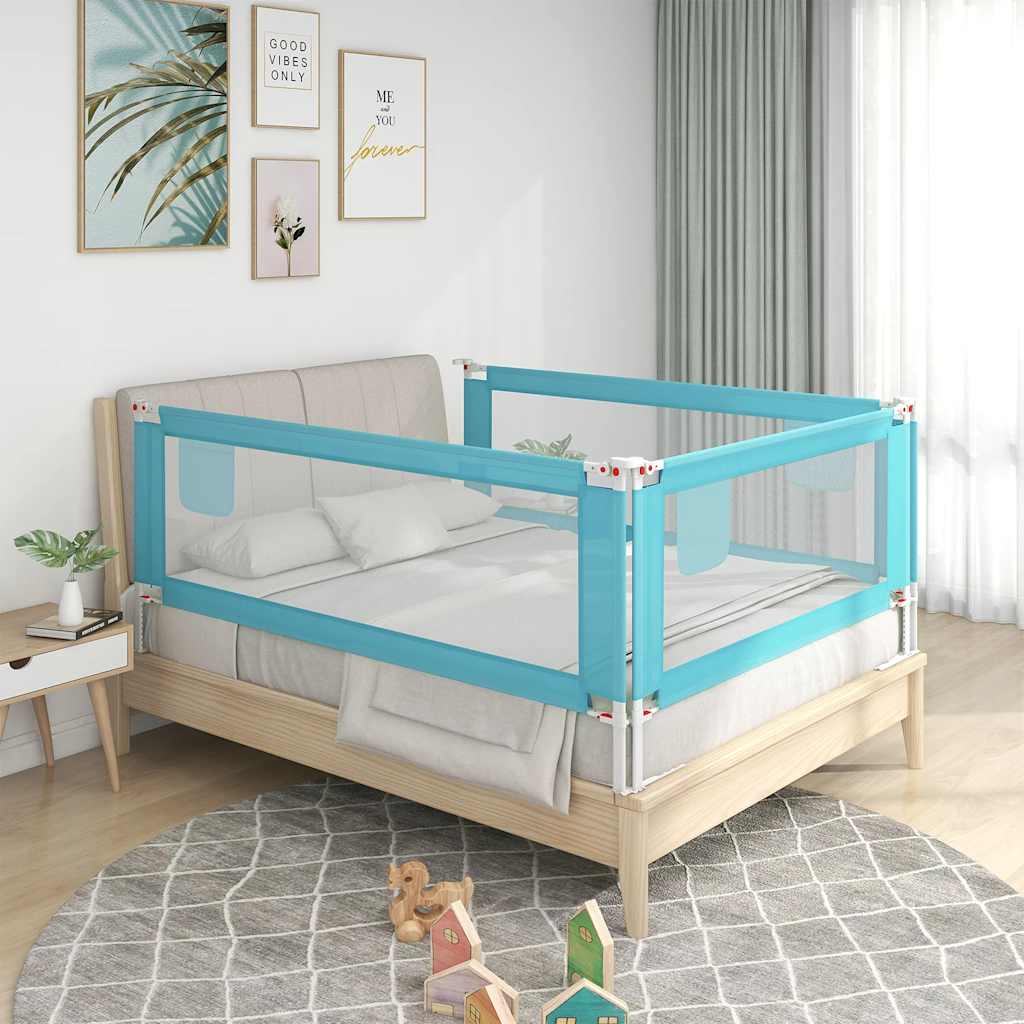 foto del prodotto sponda letto di sicurezza per bambini blu 140x25 cm in tessuto cod mxl 76455
