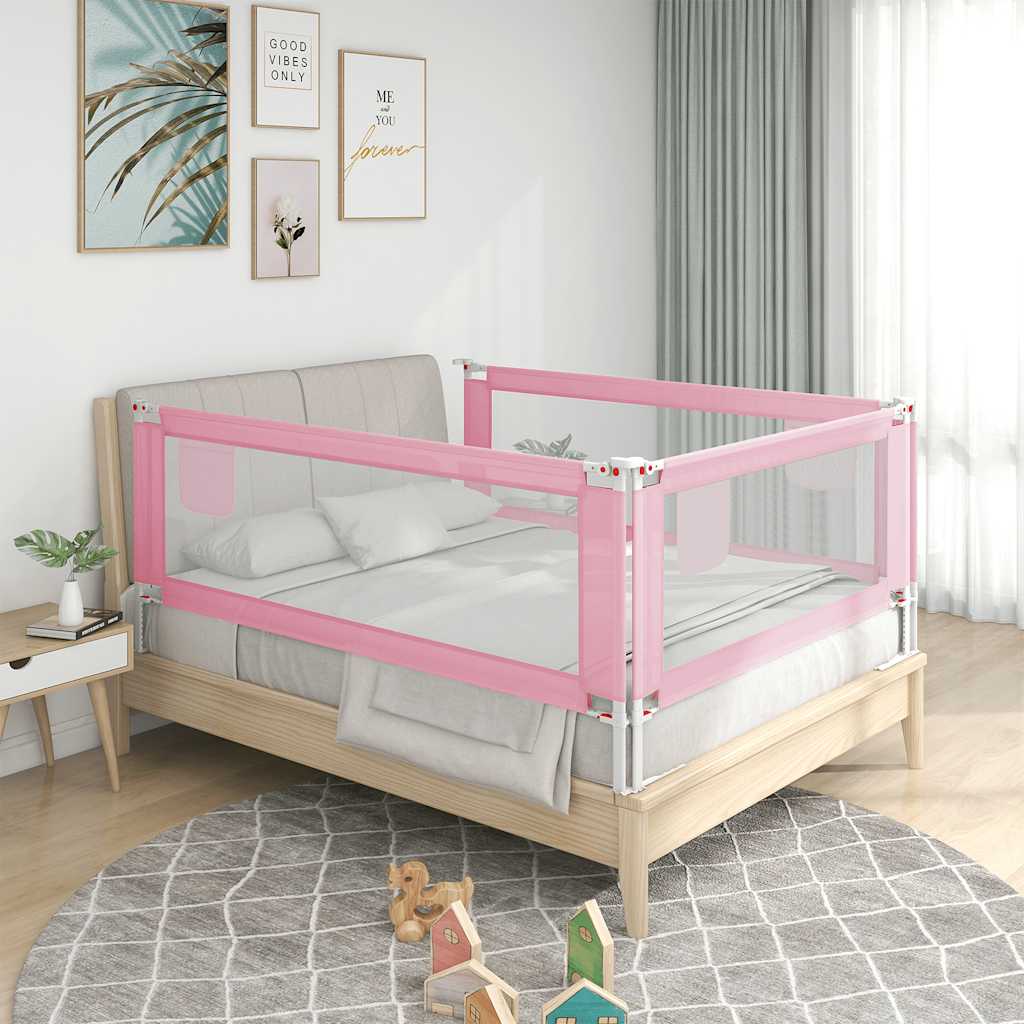 foto del prodotto sponda letto di sicurezza per bambini rosa 200x25 cm in tessutocod mxl 97153