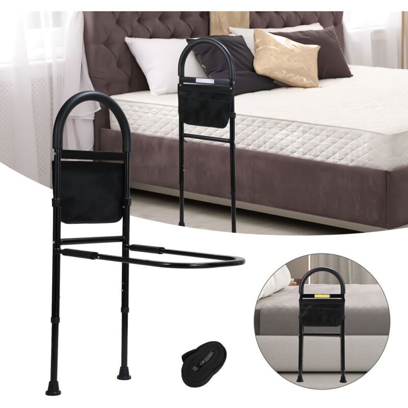 foto del prodotto sponde del letto ausilio per il sollevamento del letto, maniglie regolabili in altezza per gli anziani accessori per il letto di cura, con borsa di