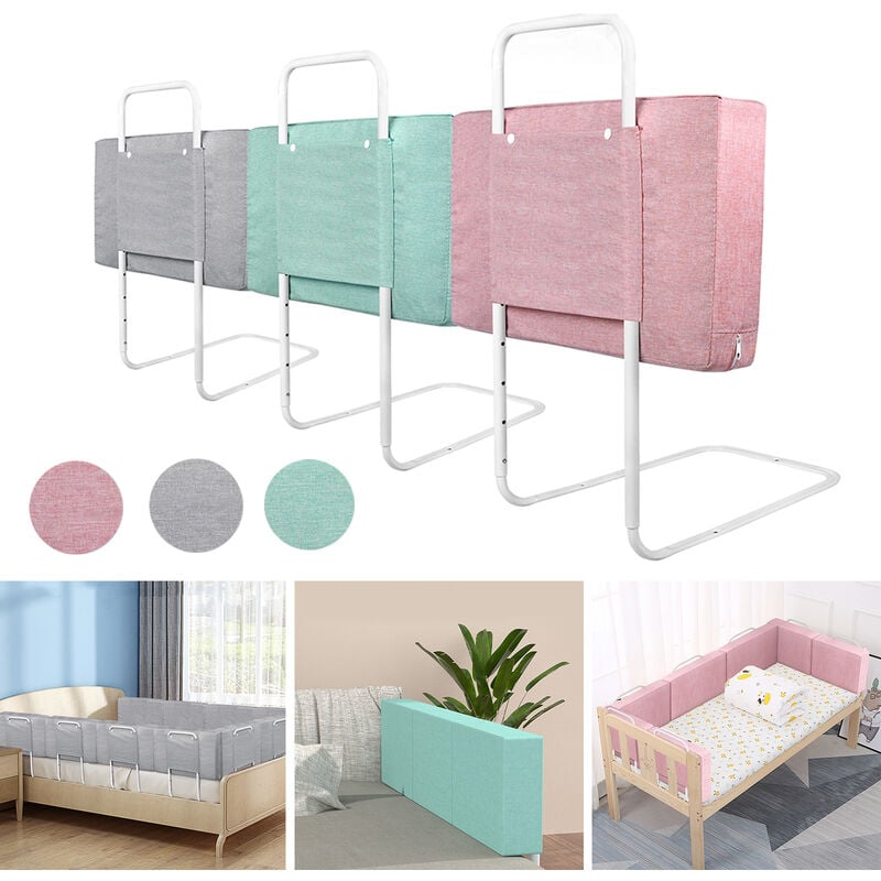 foto del prodotto sponde e barriere anticaduta letto 4x60 cm barriera da letto per bambini regolabili in tubo d acciaio anti fallo regolabile da 40 a 60 cm griglia di