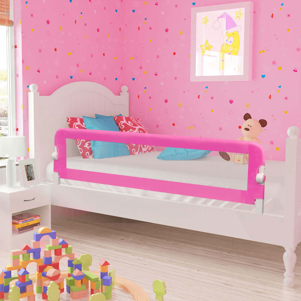 foto del prodotto sponde letto per la sicurezza dei bambini 2 pz rosa 150x42 cmcod mxl 71267