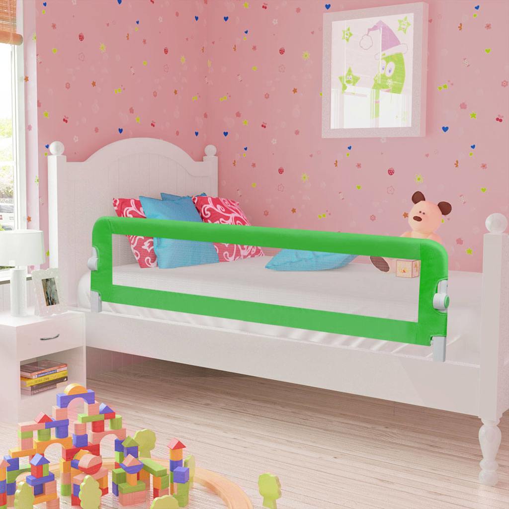 foto del prodotto sponde letto per la sicurezza dei bambini 2 pz verde 150x42 cmcod mxl 71266