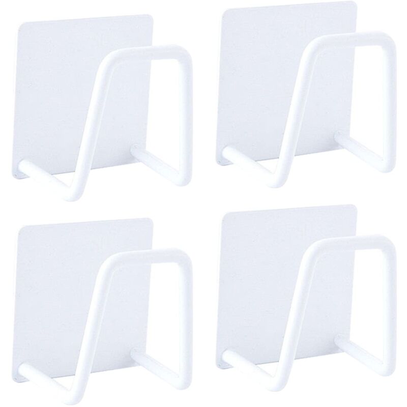 foto del prodotto sponge holder, self adhesive sponge holder, no drilling kitchen sponge holder, stainless steel sponge holder, waterproof and rustproof white 4