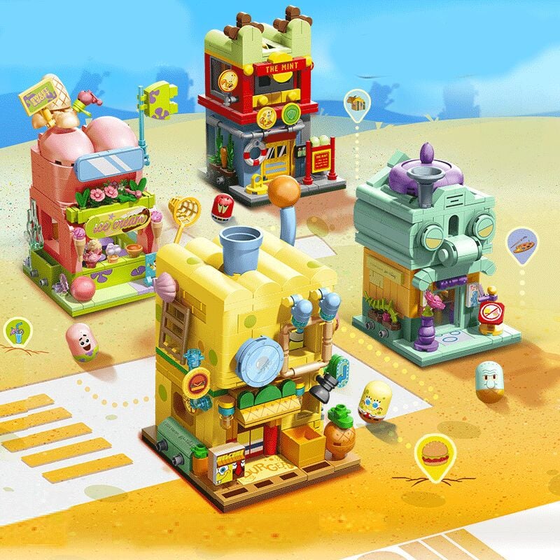 foto del prodotto spongebob squarepants street view set completo